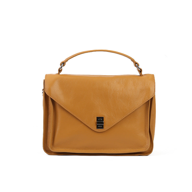 Women's Leather Vintage Simple First Layer Cowhide Handbags