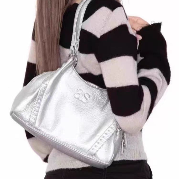 Trendy Pretty Li Cha Leather Motorcycle Handbags