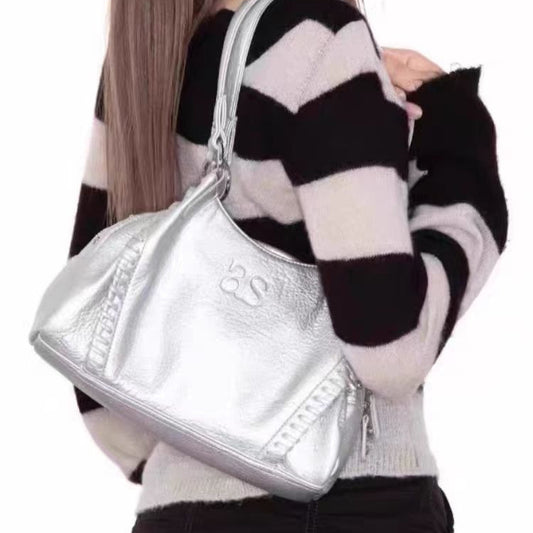 Trendy Pretty Li Cha Leather Motorcycle Handbags