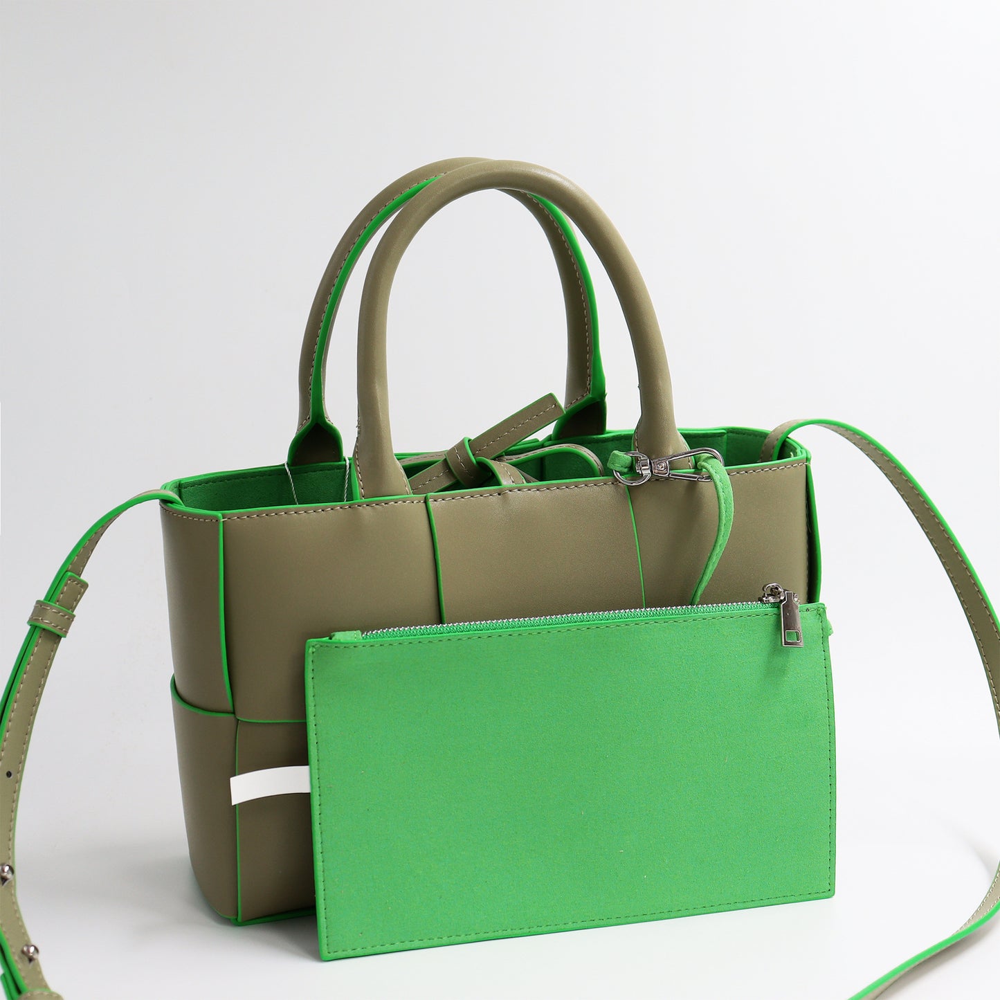 Woven Large Capacity Leather Mummy Commuter Crossbody Bags