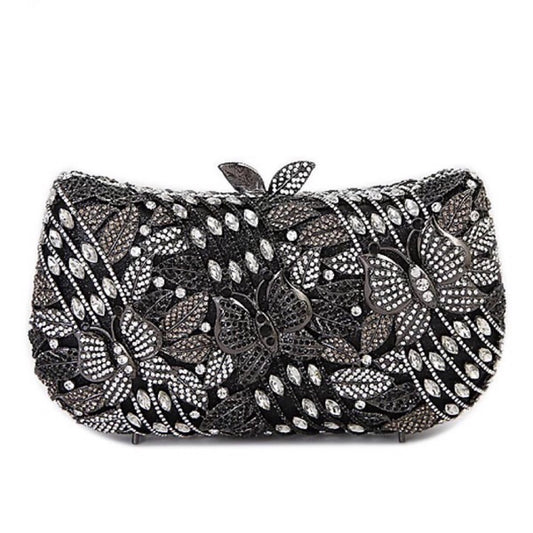 Women's Metal Butterfly Love Flower Diamond Banquet Evening Bags