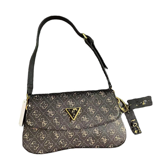 Women's Pure Color Trendy Curved Vintage Print Pendant Shoulder Bags
