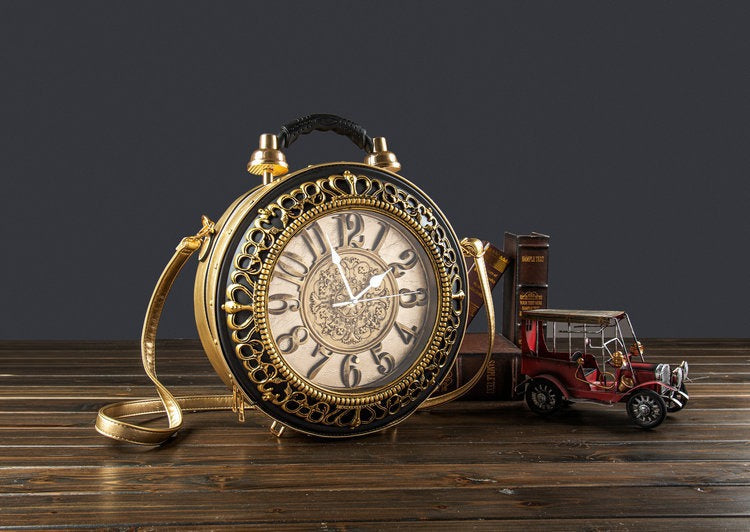 Style Fashionable Korean Elegant Creative Large Clock Watch Crossbody Bags