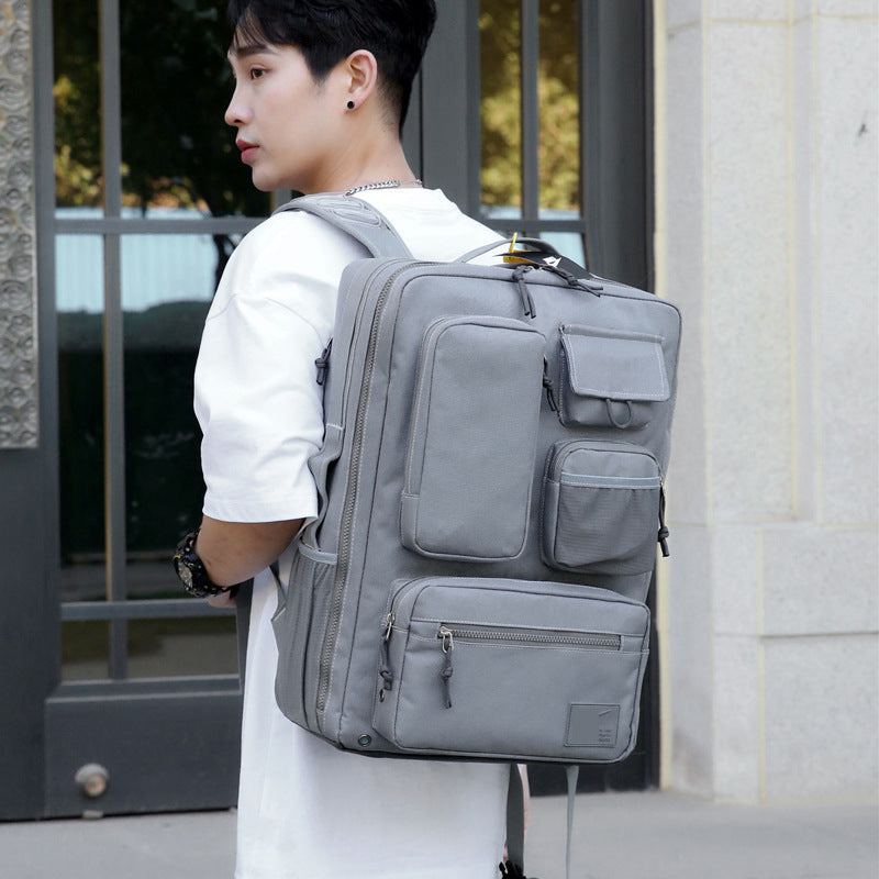 Men's Male Air Cushion Three-dimensional Outer Backpacks