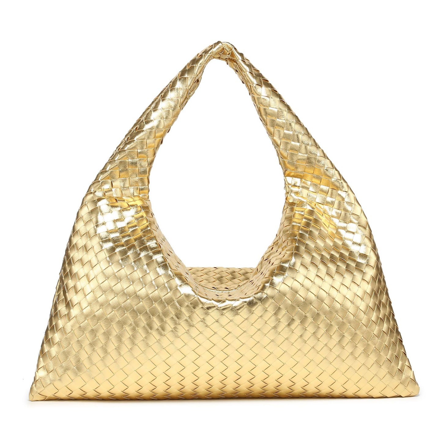 Women's High-grade Hand-woven Medium Croissant Underarm Handbags