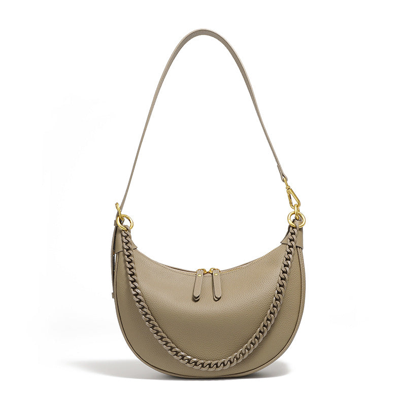 Women's Strict Selection Genuine Leather Underarm Dumpling Crossbody Bags