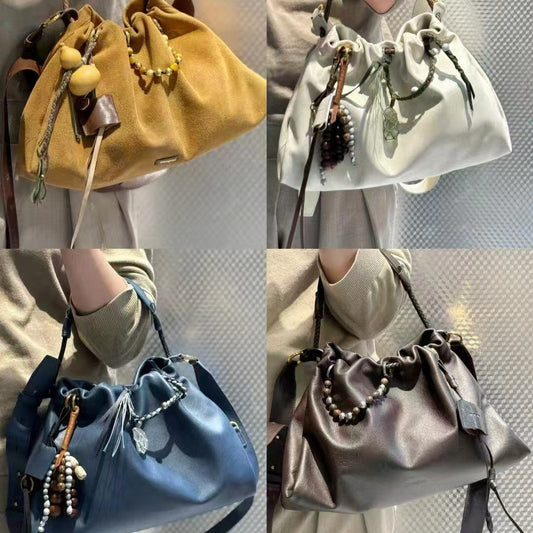Women's Large Capacity Commuter Leather Garbage Hobo Bags