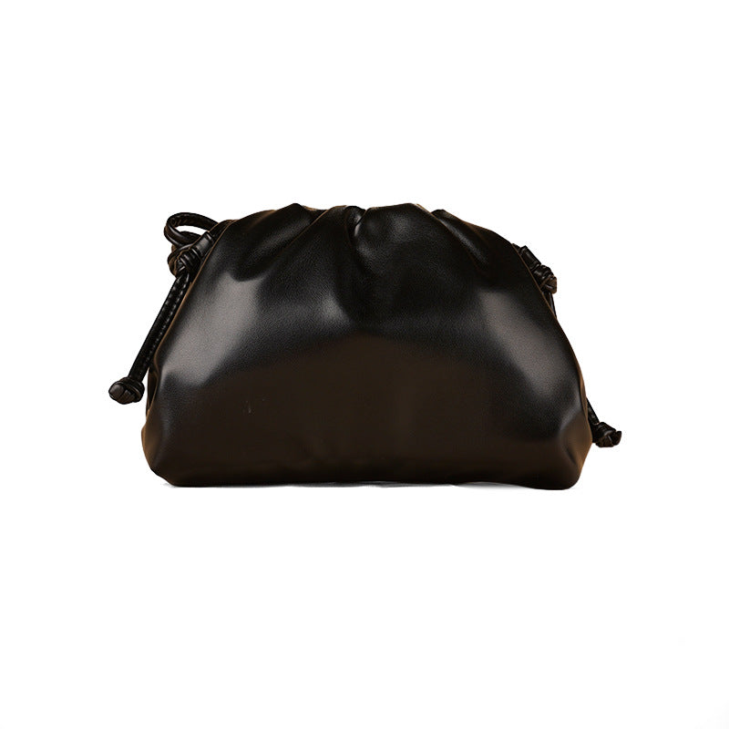 Korean Style Solid Color Soft Leather Clutch Shoulder Bags
