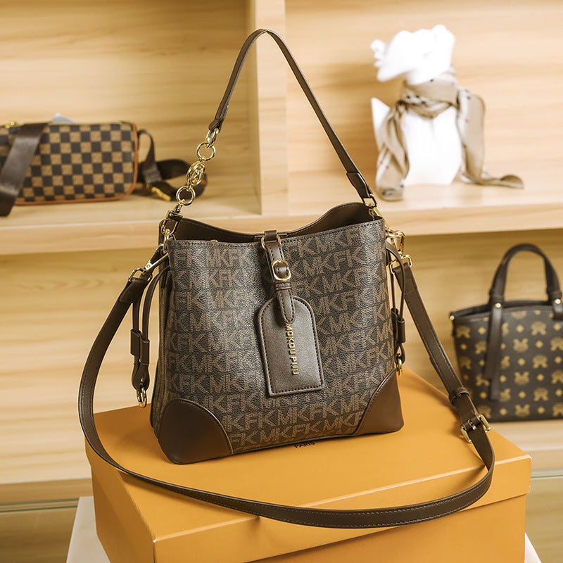 Women's Western Style High-grade Letter Vintage Print Handbags