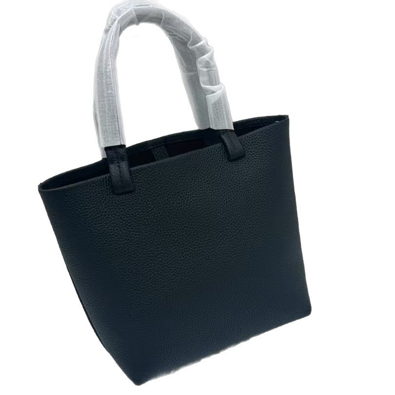 Leather Large Capacity Commuter Lychee Pattern Handbags