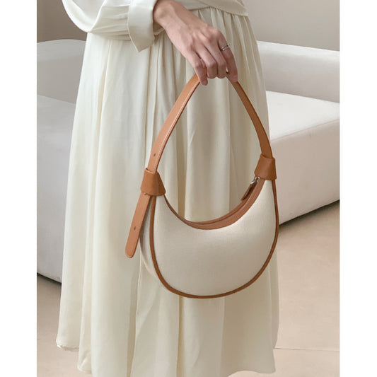 Women's Commuter High-grade French Style Underarm Cloth Armpit Bags