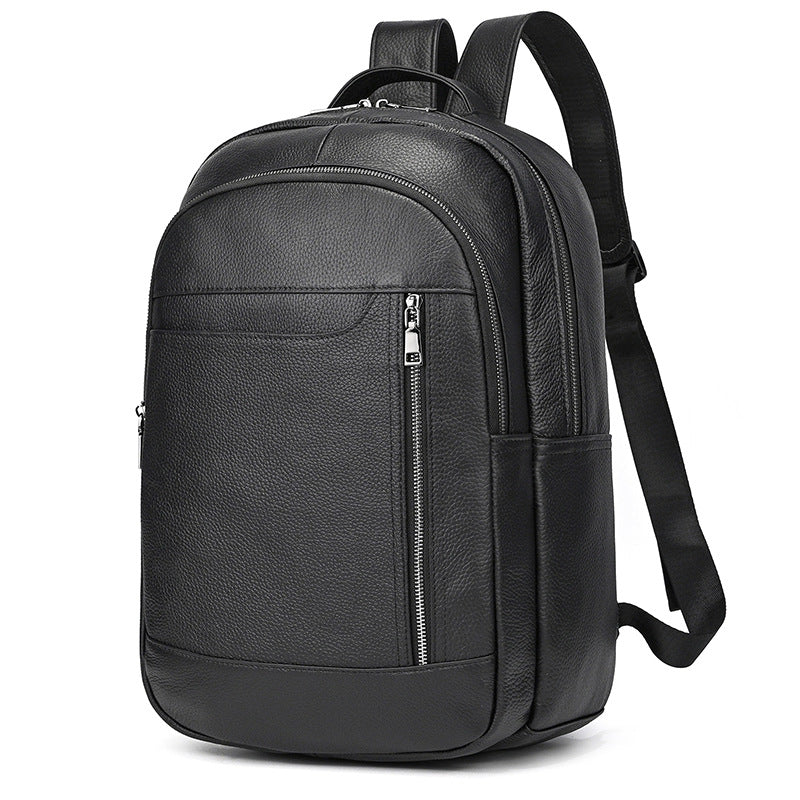 Classic Men's Simple Fashion Leather Cowhide Backpacks