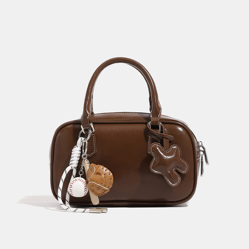 Design Bowling Female Cute Vintage Boston Bags