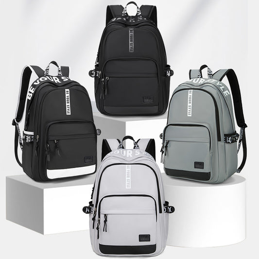 Men's Korean Trendy Large Capacity Leisure Junior Backpacks