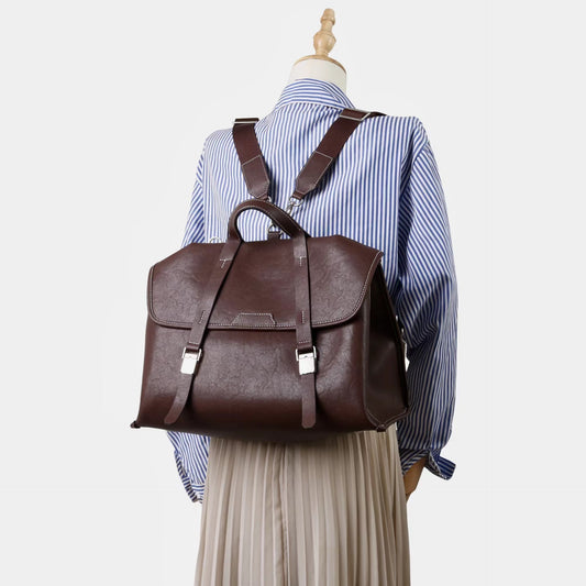 Vegetable Tanning Leather Flip Design Practical Crossbody Bags