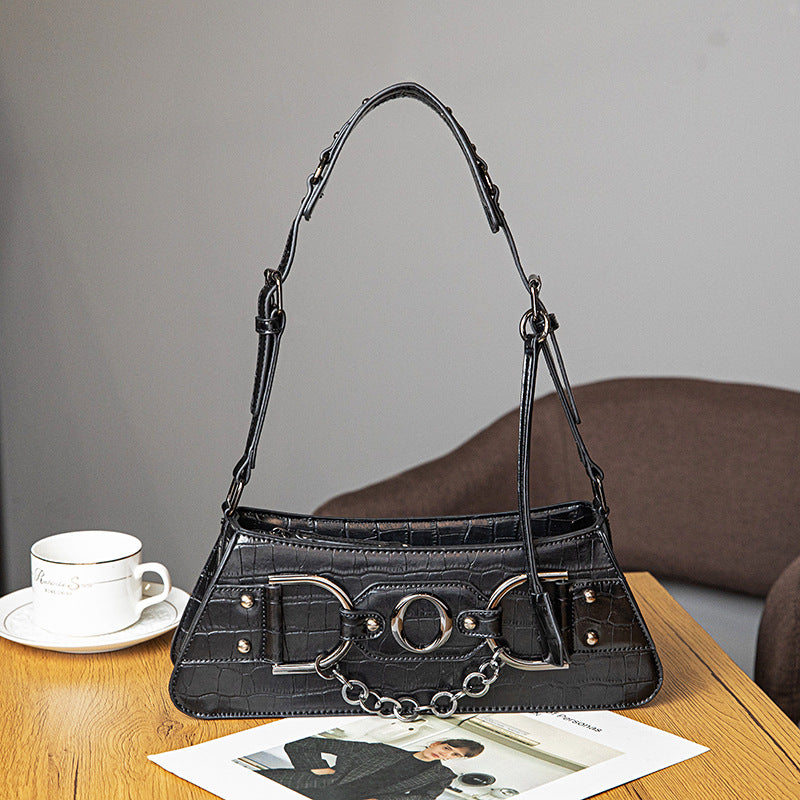 Women's Summer Crocodile Pattern Personalized Retro High Stylish Shoulder Bags