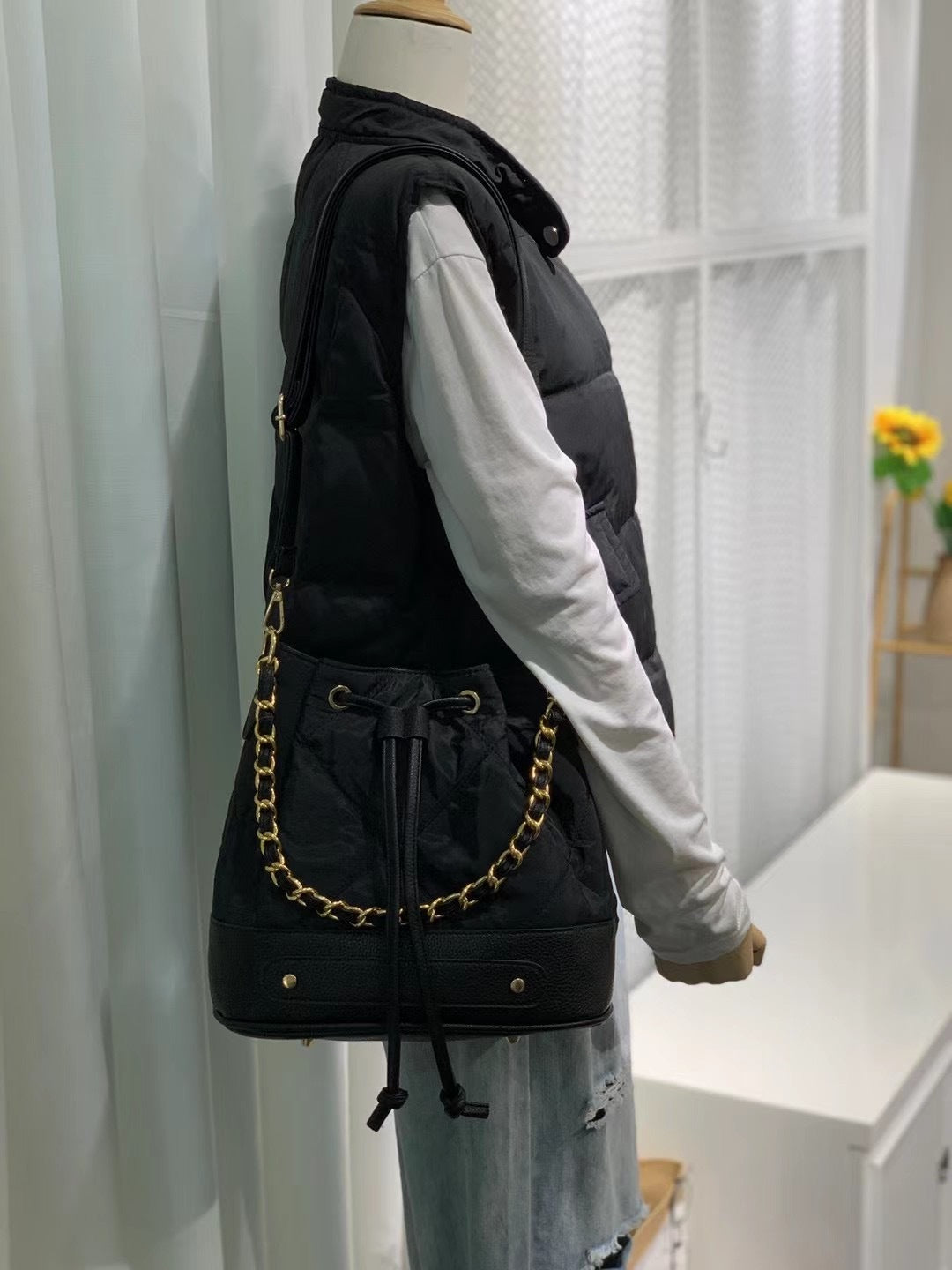 Women's Capacity Space Cotton Korean Style Fashion Chain Bags