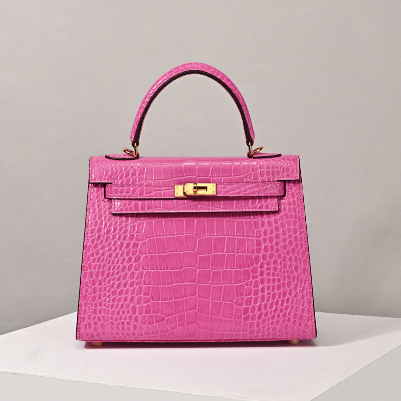 Crocodile Pattern Kai Stylish Genuine Leather Shoulder Bags