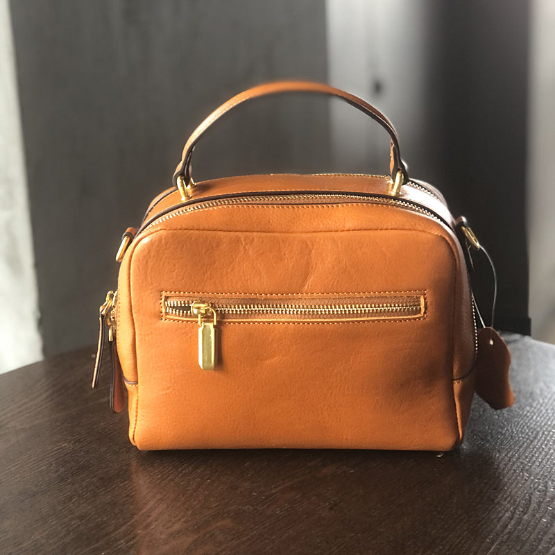 Women's Tanning Cowhide Retro Easy Matching Fashion Handbags