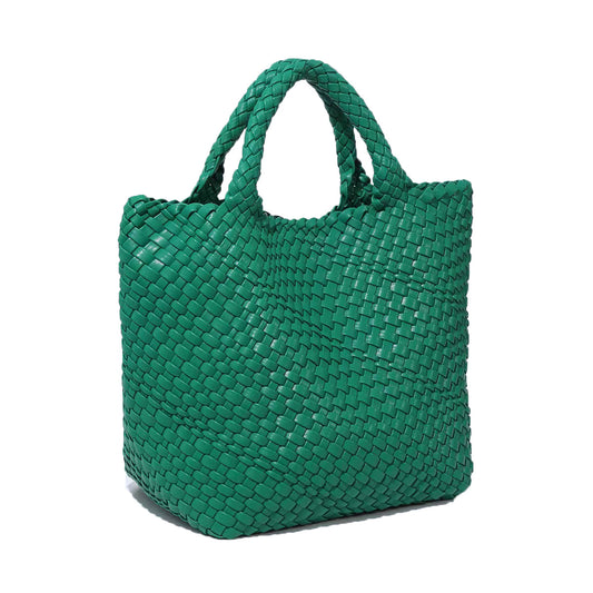 Women's Fashion Hand-woven Texture Portable Large Capacity Handbags