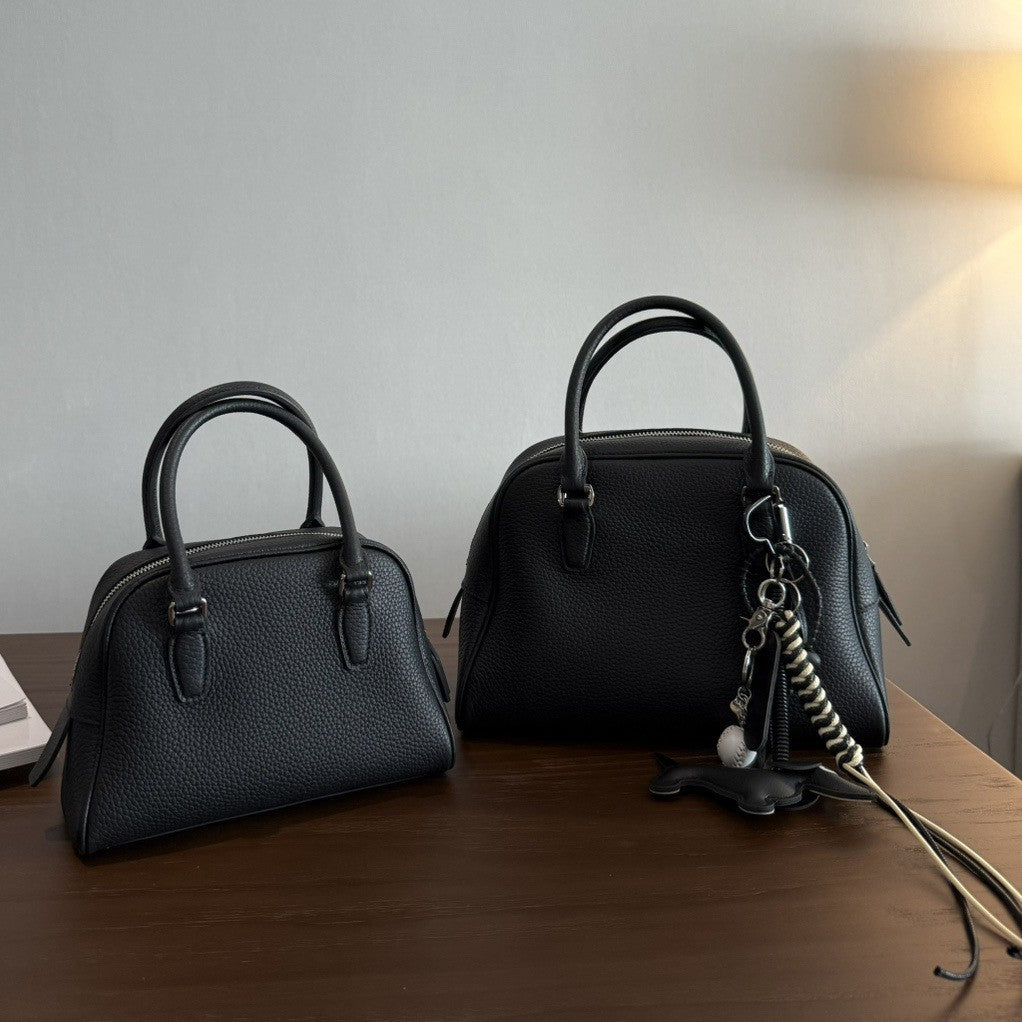 Women's First Layer Cowhide Bowling High Quality Crossbody Bags