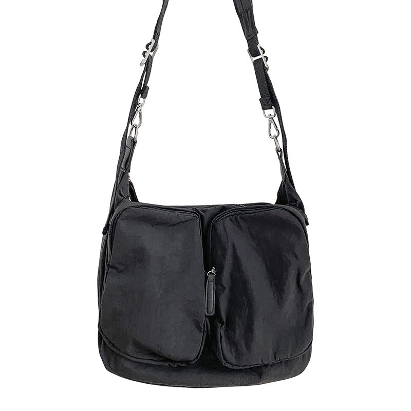 Women's Lightweight Nylon Niche Design Pure Color Crossbody Bags