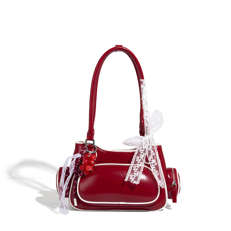 Women's High-grade Contrast Color Bowling Fashionable Stylish Bags