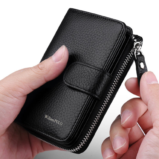 Men's Paul Short First Layer Cowhide Large Men's Wallets