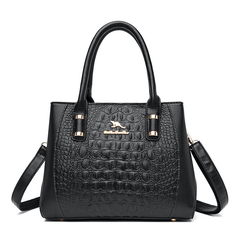 Women's Big Large Capacity Fashion Crocodile Pattern Shoulder Bags