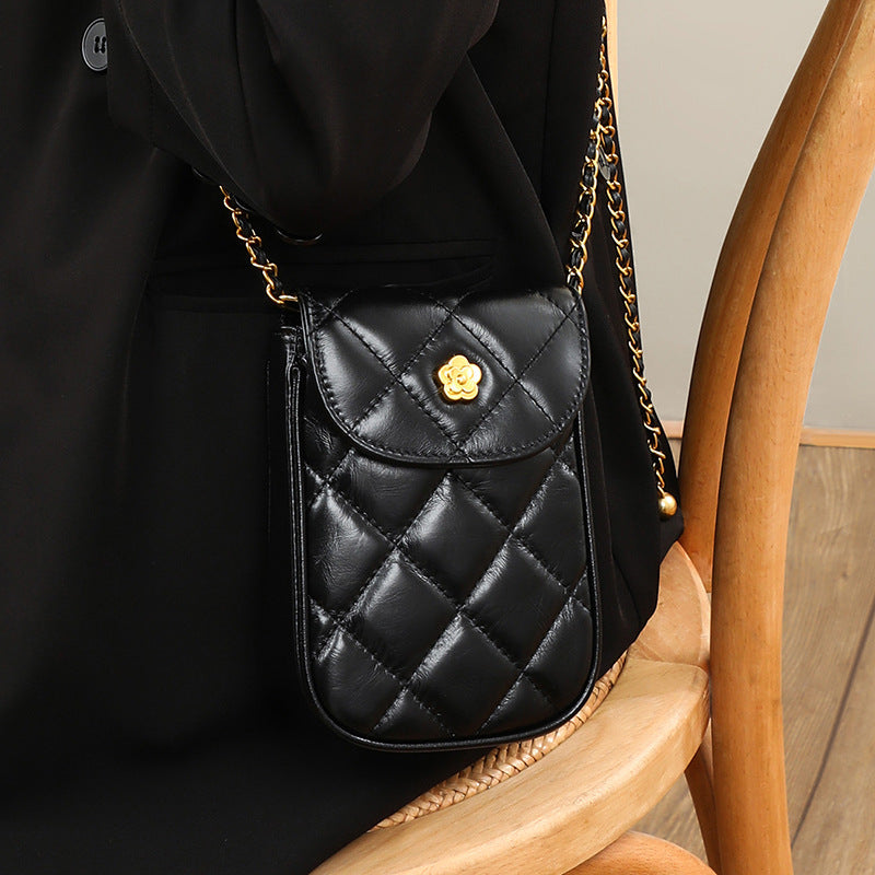 Women's High-grade Light Luxury Chain Mobile Mini Luggage