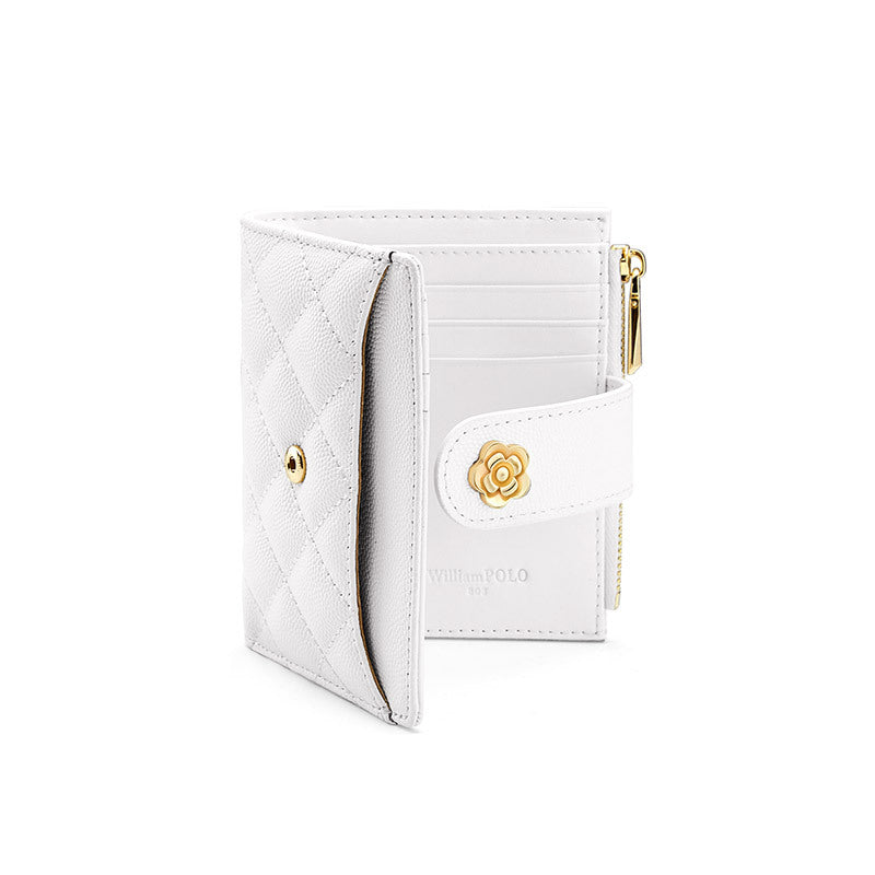 Women's Paul Leather Exquisite Mini Clamp Ladies Wallets