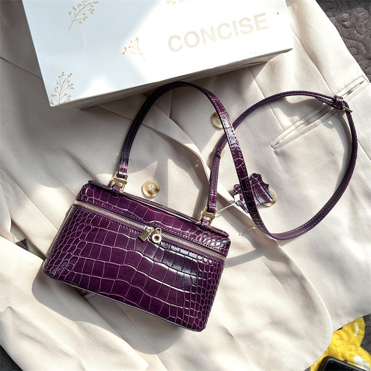 Popular Crocodile Pattern Portable Lunch Box Crossbody Bags