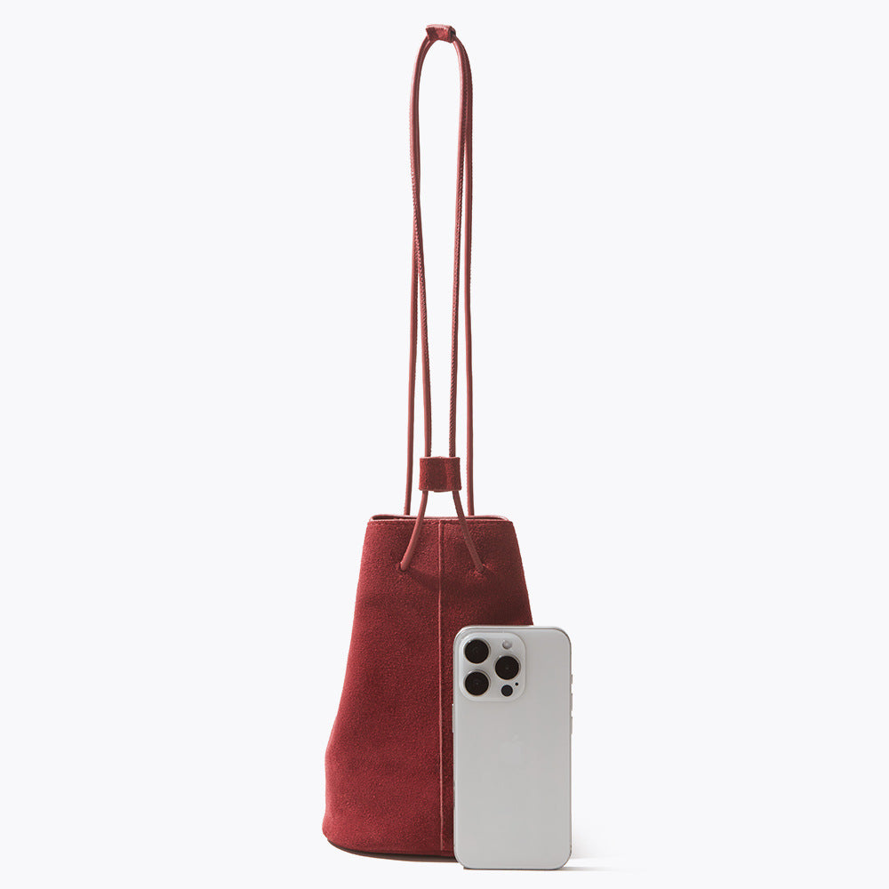 Women's Light Frosted Cowhide Leather Simple Retro Shoulder Bags