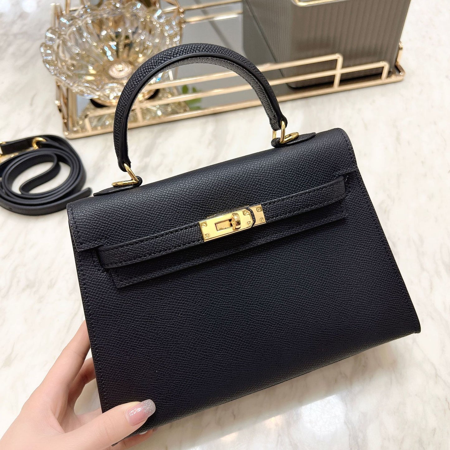 Women's Genuine Leather Second Generation Kelly Mini Crossbody Bags