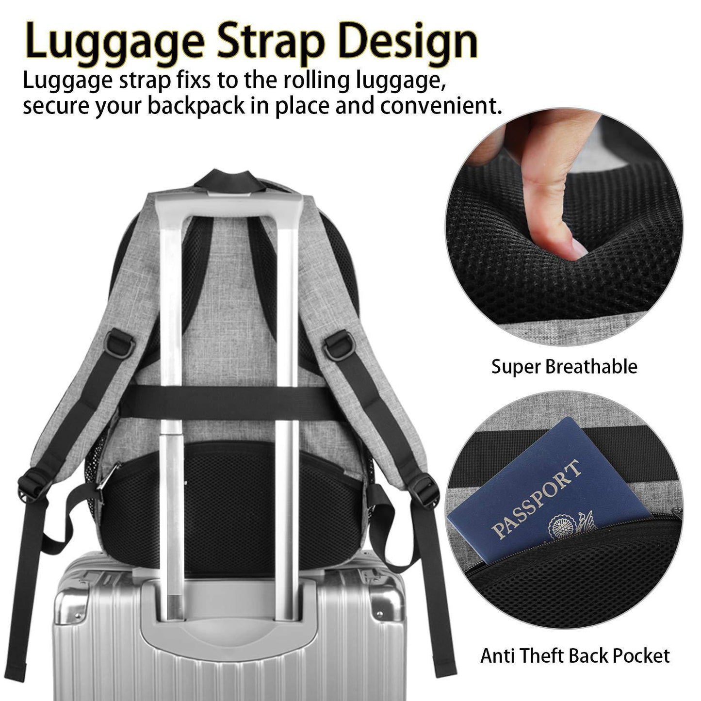 Men's Computer Large Capacity Business Notebook Backpacks