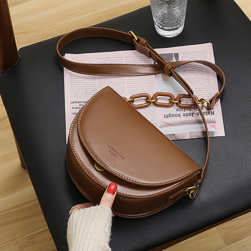 Women's Advanced Texture Trendy Leather Packet Fashionable Crossbody Bags