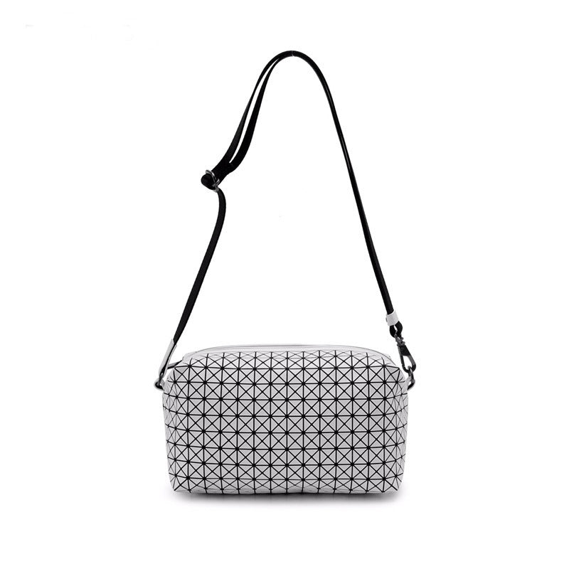 Women's Original Geometric Diamond Silicone Plaid Saddle Shoulder Bags