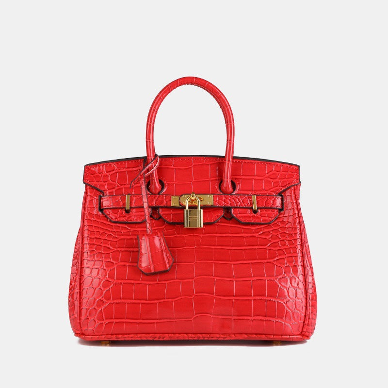 Women's Crocodile Pattern Fashionable High-grade Western Style Handbags