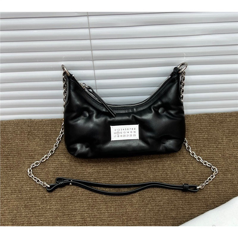 Style Sheepskin Mini Chain Cloud Underarm Bags