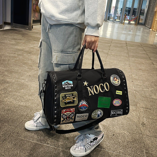 Women's & Men's & Cool Personality Labeling Badge Large Shoulder Bags