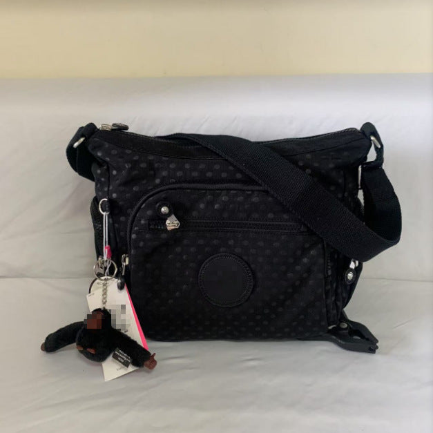 Spring Monkey Mesh Purple Series Nylon Crossbody Bags