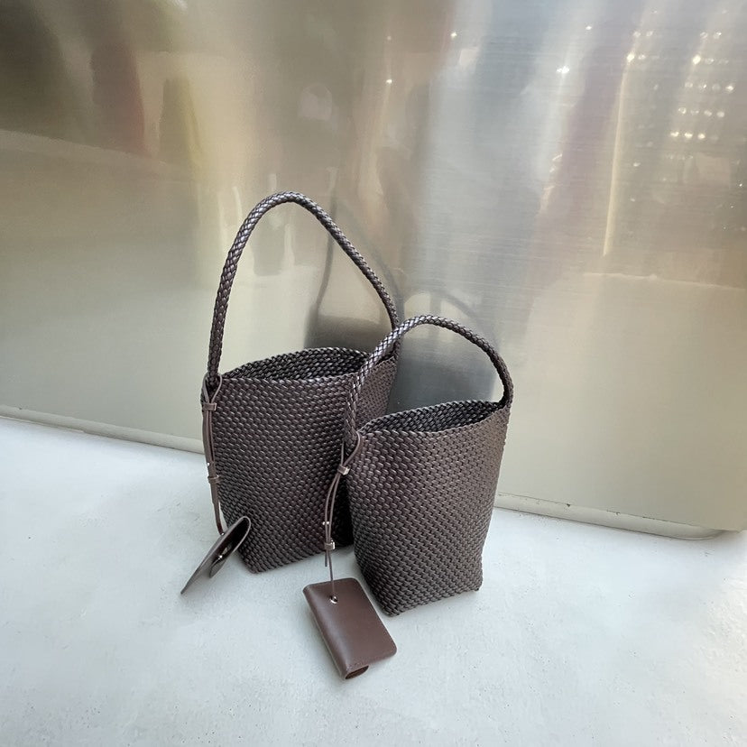 Creative Women's Cowhide Woven Versatile Underarm Bags