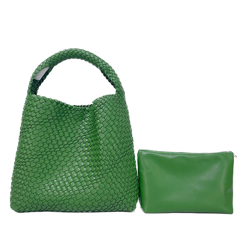 Women's Fashion Design Woven Large Capacity Son Handbags