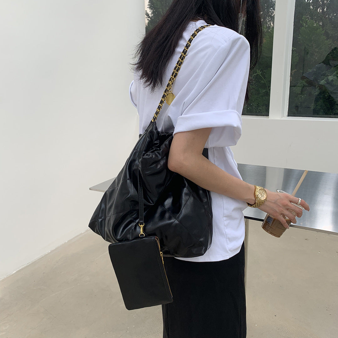 Women's Trendy Textured Western Style Soft Leather Large Shoulder Bags