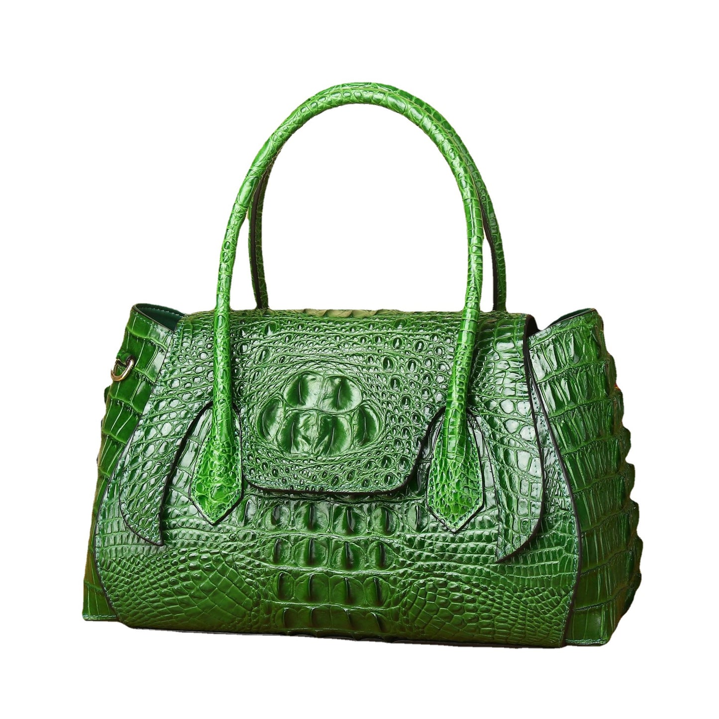 Women's Stylish Crocodile Pattern Croissant Fashion Handbags