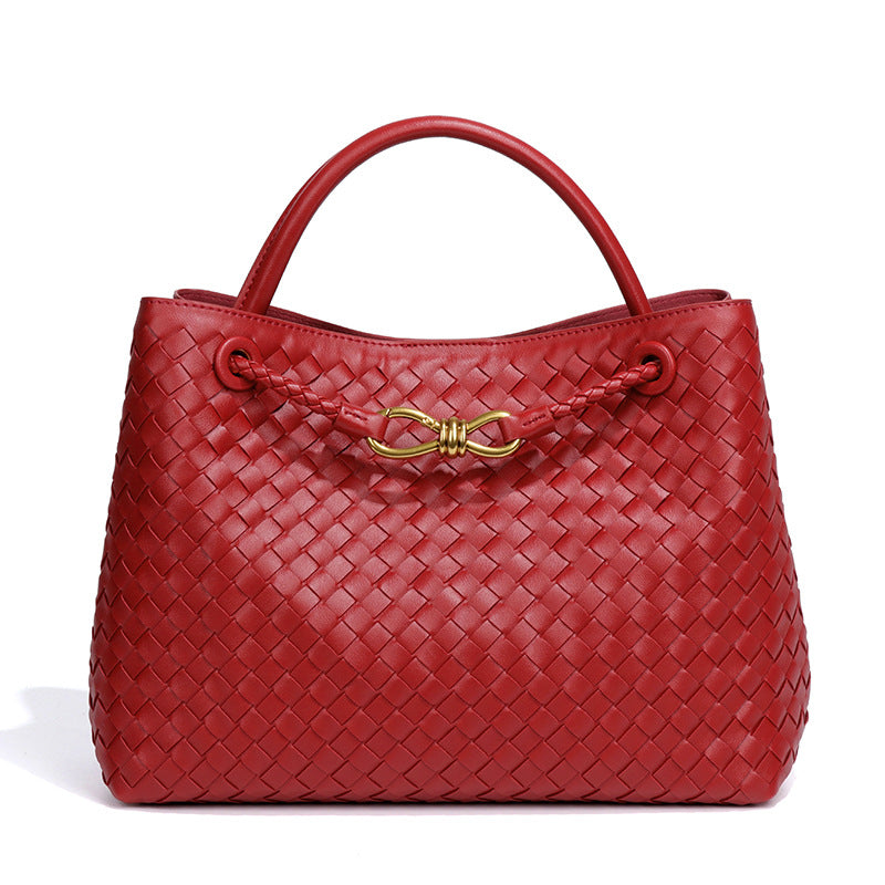 Charming Women's Portable Simple Graceful Hand-woven Tote Bags