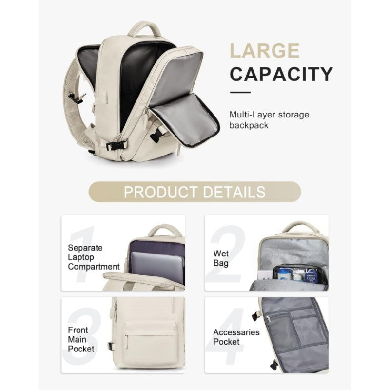 Elegant Rechargeable Large Capacity Carrying Multifunctional Backpacks