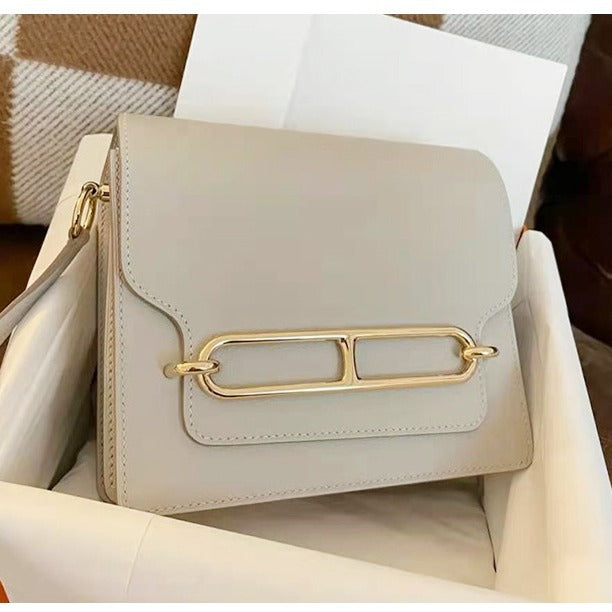 Innovative Pig Nose Stewardess Genuine Leather Shoulder Bags