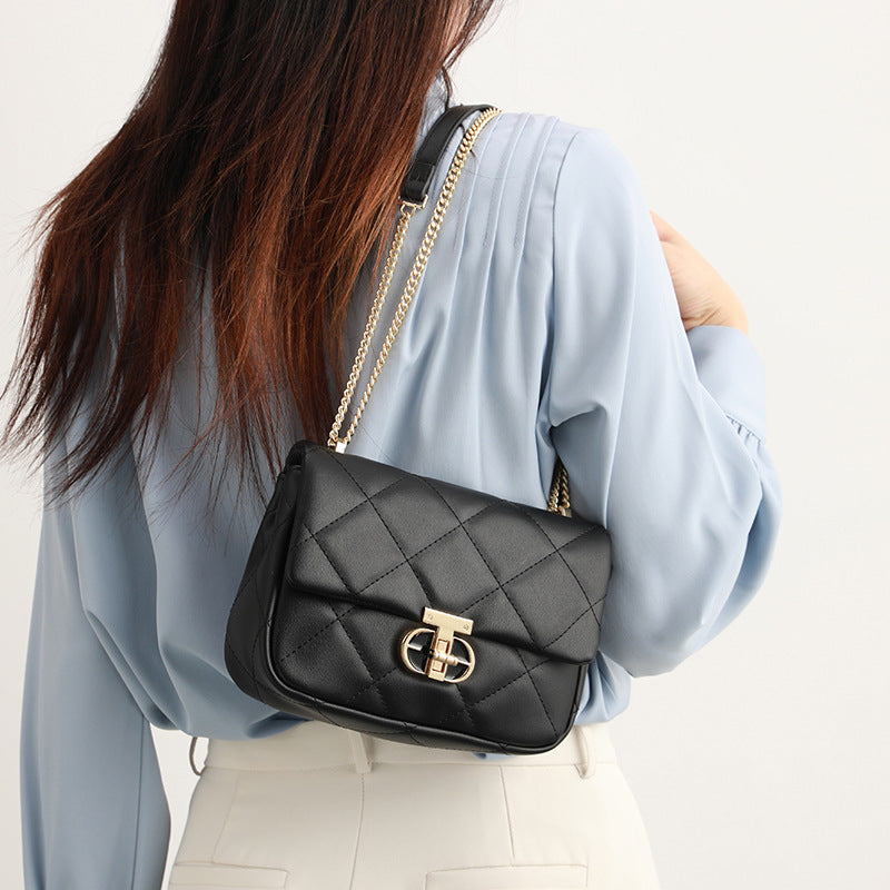 Classic Women's Genuine Leather Commuter Rhombus Handbags