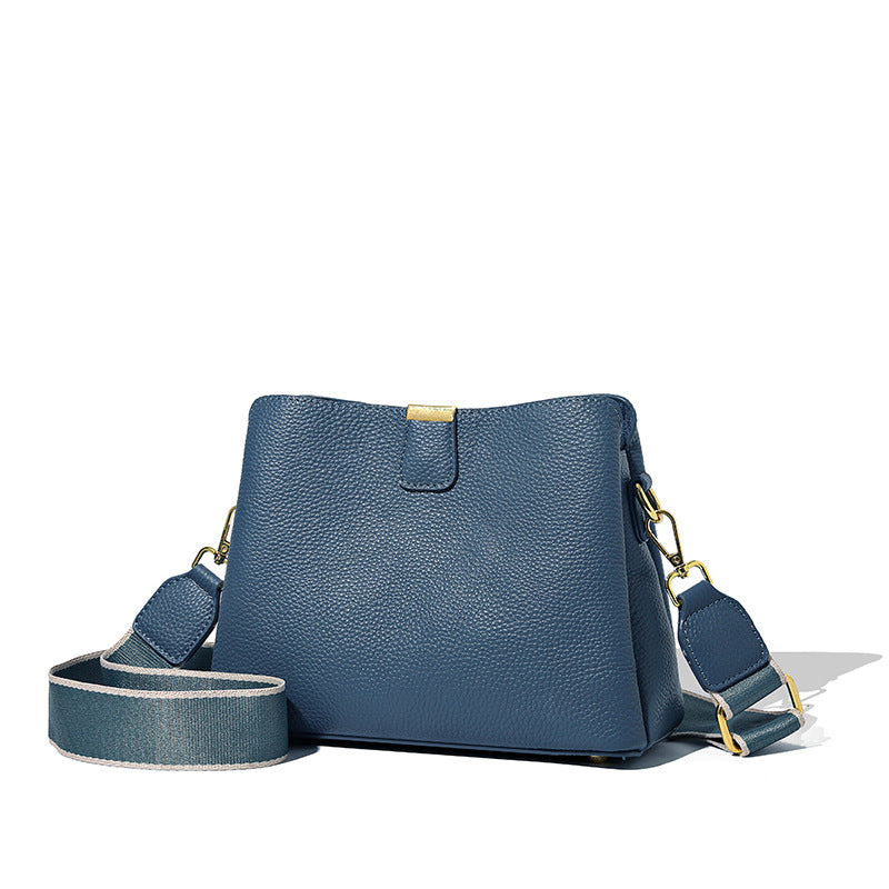 Women's High-grade Genuine Leather Fashionable Simple Cowhide Shoulder Bags